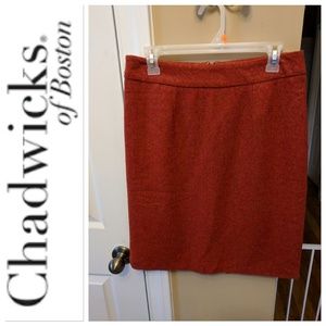 Gently Used Burnt Orange Chadwick's Skirt Size 6